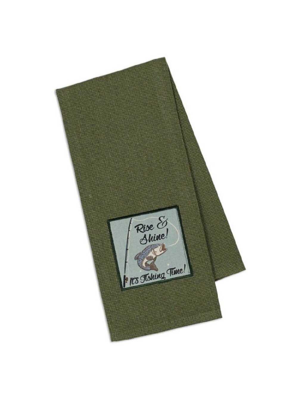 Kitchen Towel Design Import Rise & Shine! It's Fishing Time  18 x 28" Cotton